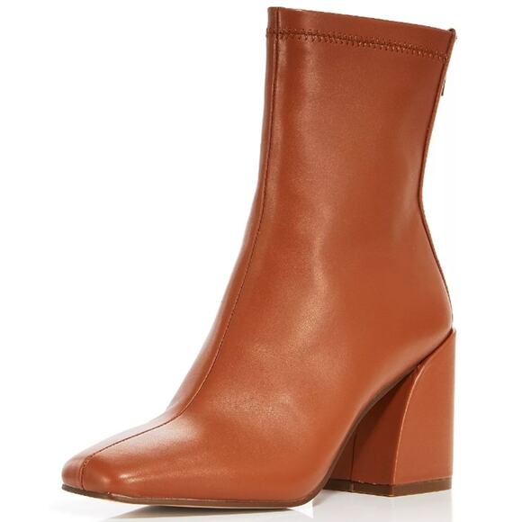 Aqua Shoes - Aqua Julie High Heel Booties Cognac 8.5